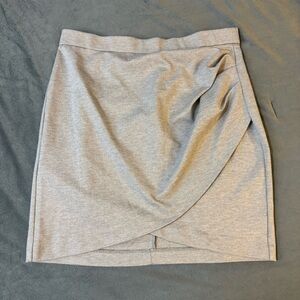 Dynamite Gray Mini Wrap Skirt for Casual Wear

#1014